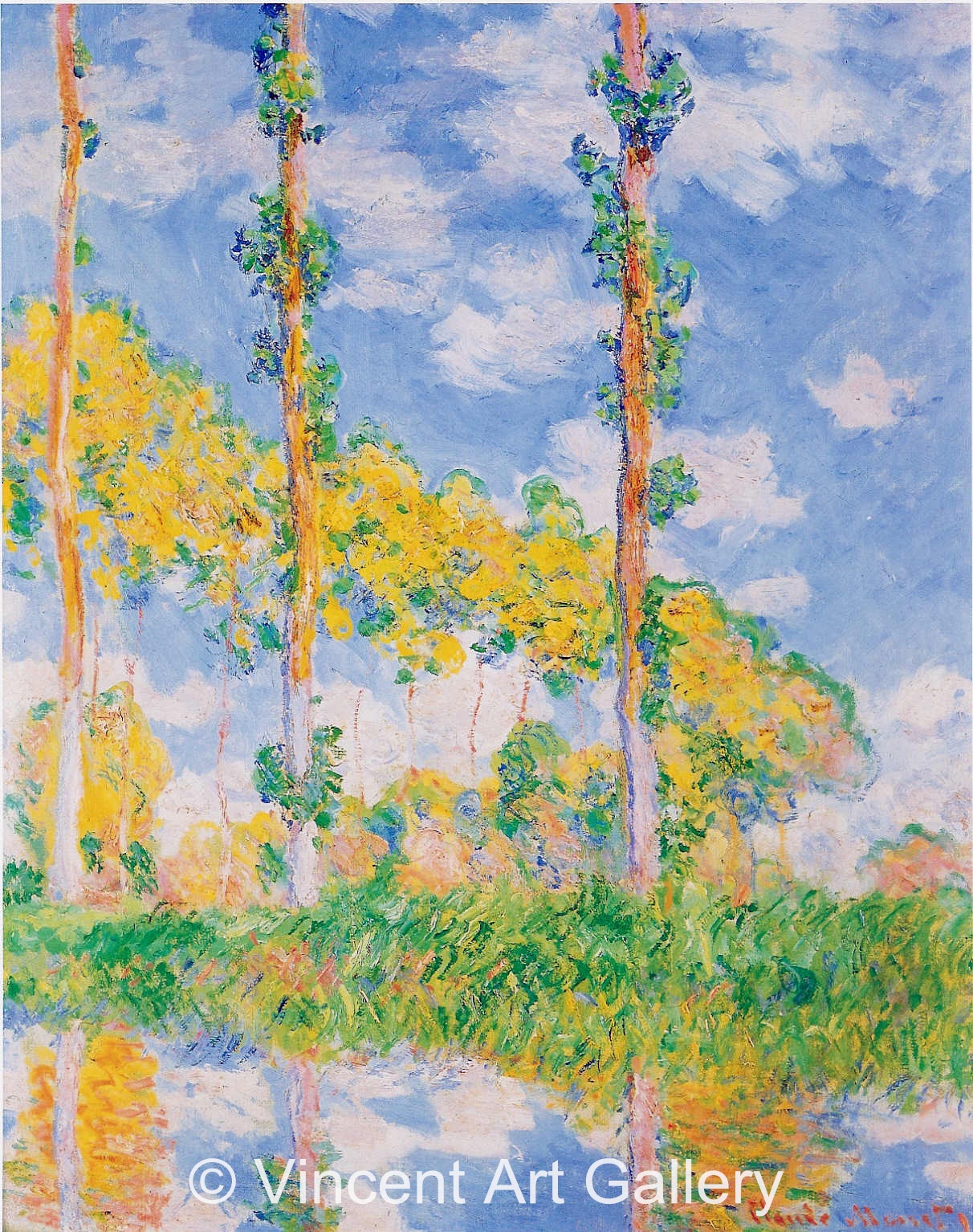 A2798, MONET, The Three Trees in Summer